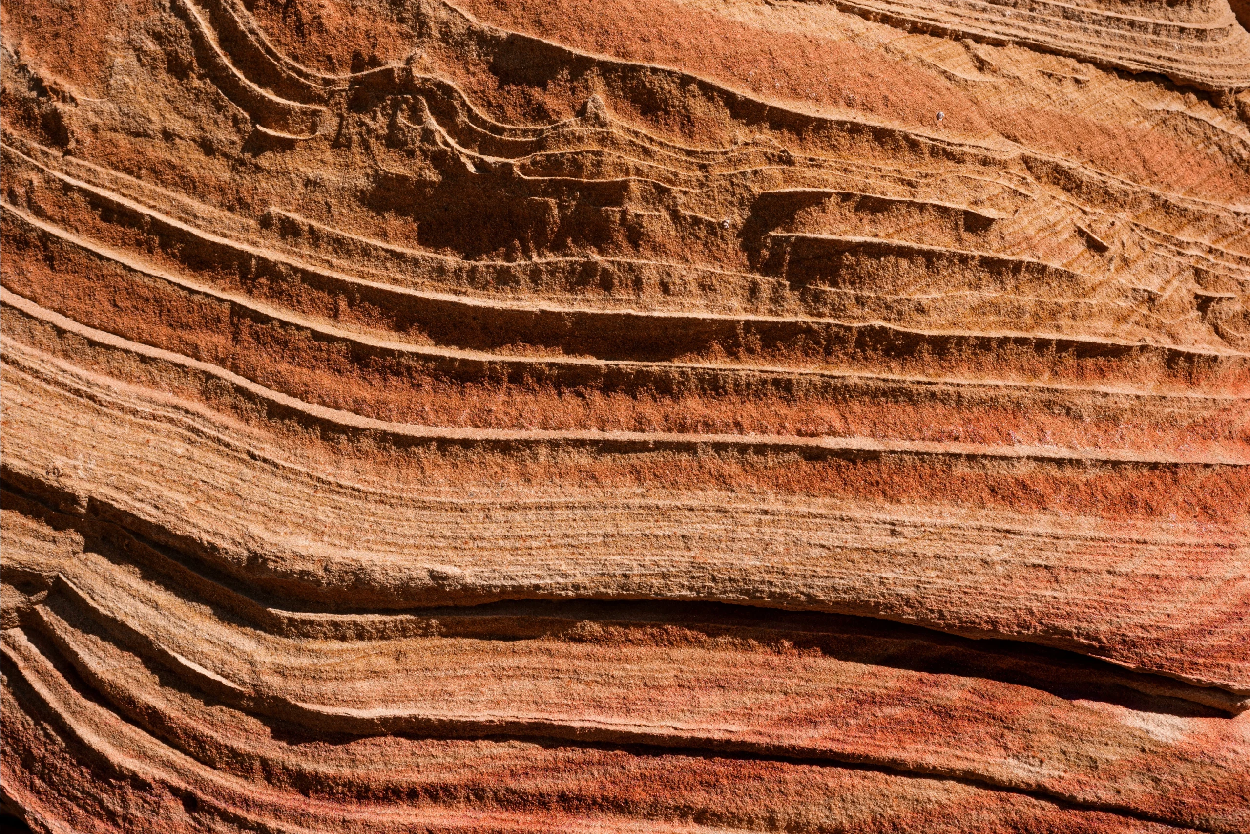 Layered rock